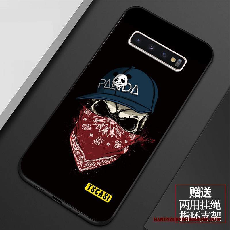 Custodia Samsung Galaxy S10+ Moda Morbido Europa, Cover Samsung Galaxy S10+ Silicone Nero Di Personalità