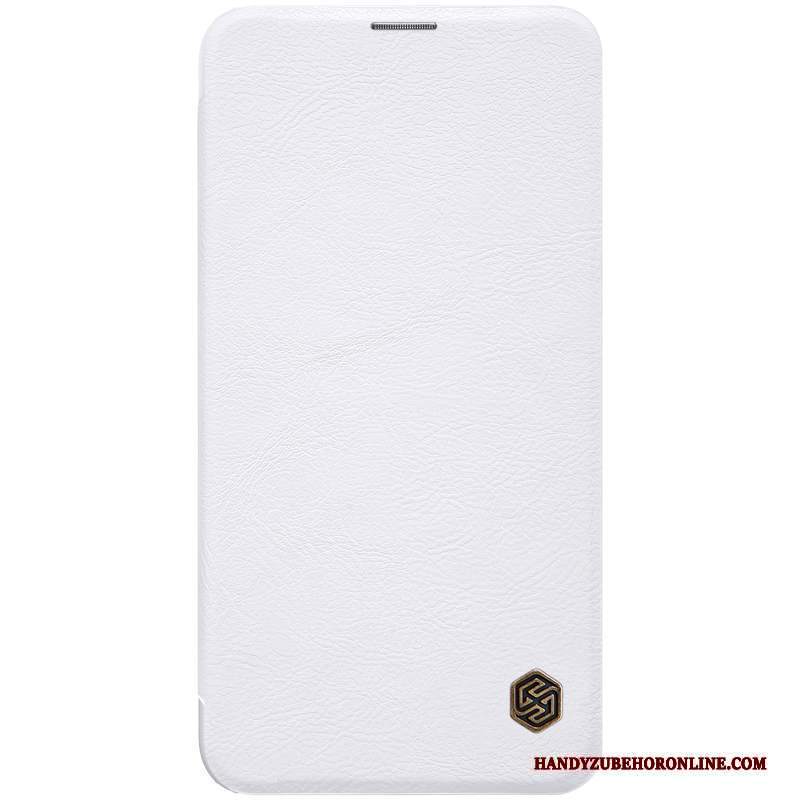 Custodia Samsung Galaxy S10 Pelle Bianco Carta, Cover Samsung Galaxy S10 Protezione Oro Tendenza