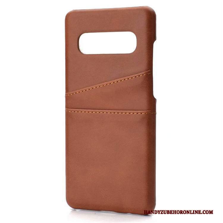 Custodia Samsung Galaxy S10 Pelle Blu Modello, Cover Samsung Galaxy S10 Protezione Mucca Piccola