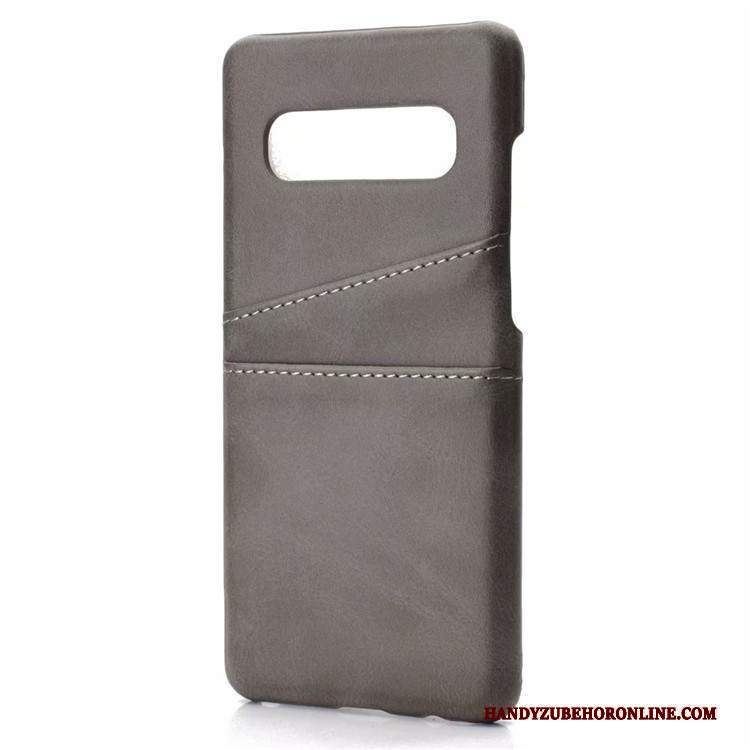 Custodia Samsung Galaxy S10 Pelle Blu Modello, Cover Samsung Galaxy S10 Protezione Mucca Piccola