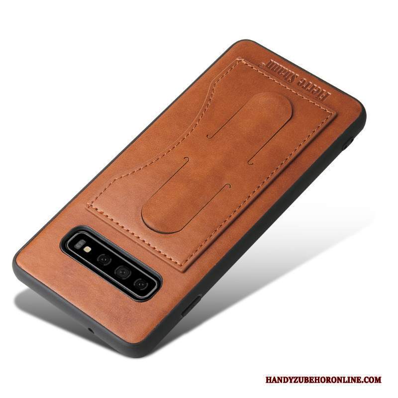 Custodia Samsung Galaxy S10 Pelle Telefono Colore Profondo, Cover Samsung Galaxy S10 Invisibile