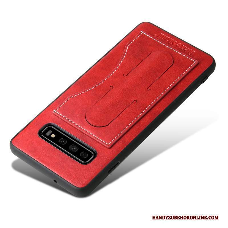 Custodia Samsung Galaxy S10 Pelle Telefono Colore Profondo, Cover Samsung Galaxy S10 Invisibile