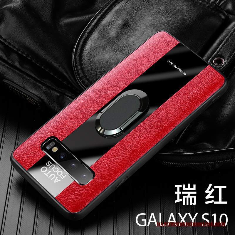 Custodia Samsung Galaxy S10 Pelle Telefono Magnetico, Cover Samsung Galaxy S10 Silicone Affari Anti-caduta