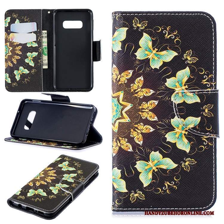 Custodia Samsung Galaxy S10 Pelle Tendenza Nero, Cover Samsung Galaxy S10 Folio