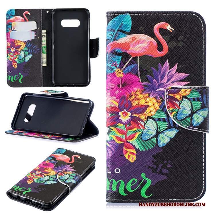 Custodia Samsung Galaxy S10 Pelle Tendenza Nero, Cover Samsung Galaxy S10 Folio