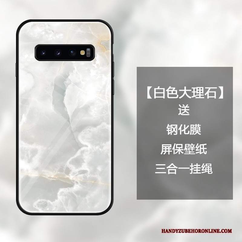 Custodia Samsung Galaxy S10 Protezione Bianco Tendenza, Cover Samsung Galaxy S10 Moda Lussotelefono