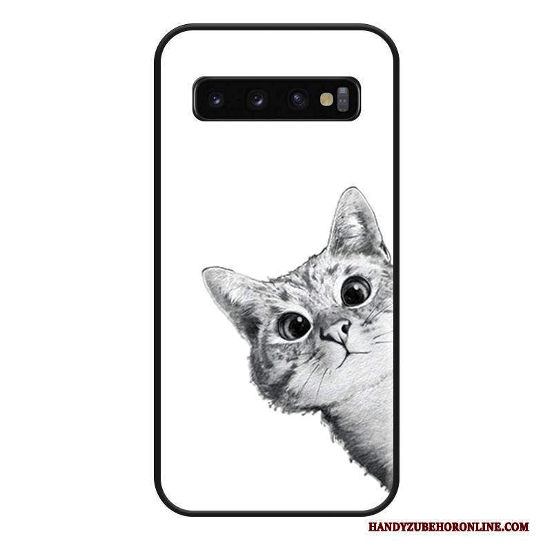 Custodia Samsung Galaxy S10+ Protezione Ornamenti Appesitelefono, Cover Samsung Galaxy S10+ Silicone Anti-caduta Gattino