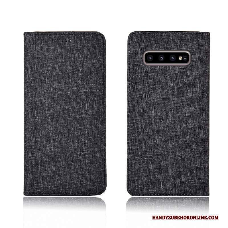 Custodia Samsung Galaxy S10+ Protezione Telefono Blu, Cover Samsung Galaxy S10+ Pelle Tutto Incluso Cotone E Lino