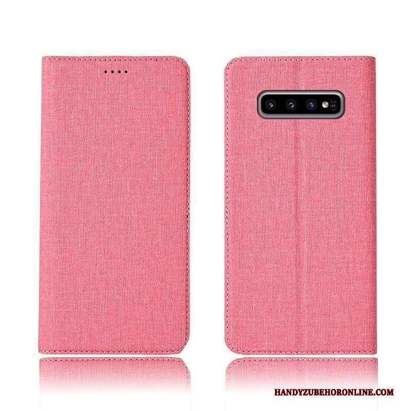 Custodia Samsung Galaxy S10+ Protezione Telefono Blu, Cover Samsung Galaxy S10+ Pelle Tutto Incluso Cotone E Lino