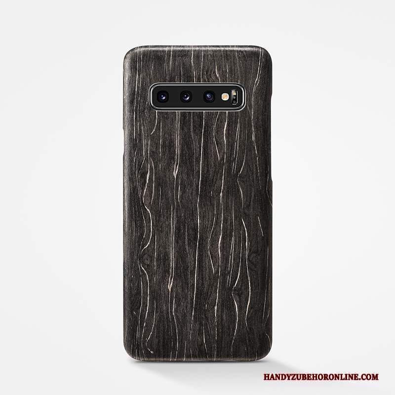 Custodia Samsung Galaxy S10+ Protezione Telefono Macchiati, Cover Samsung Galaxy S10+ Legno Sottile