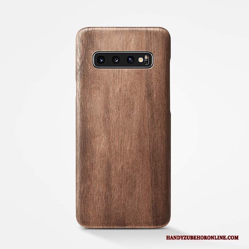 Custodia Samsung Galaxy S10+ Protezione Telefono Macchiati, Cover Samsung Galaxy S10+ Legno Sottile