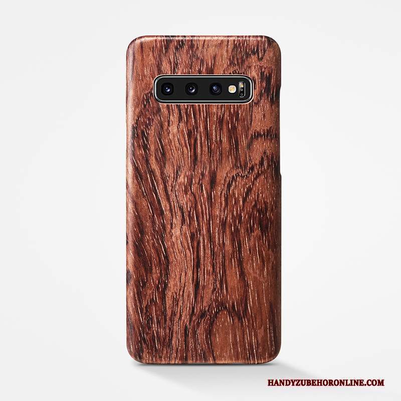 Custodia Samsung Galaxy S10+ Protezione Telefono Macchiati, Cover Samsung Galaxy S10+ Legno Sottile