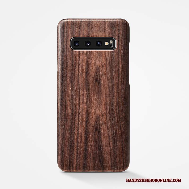 Custodia Samsung Galaxy S10+ Protezione Telefono Macchiati, Cover Samsung Galaxy S10+ Legno Sottile