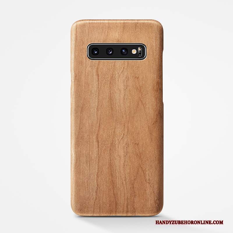 Custodia Samsung Galaxy S10+ Protezione Telefono Macchiati, Cover Samsung Galaxy S10+ Legno Sottile