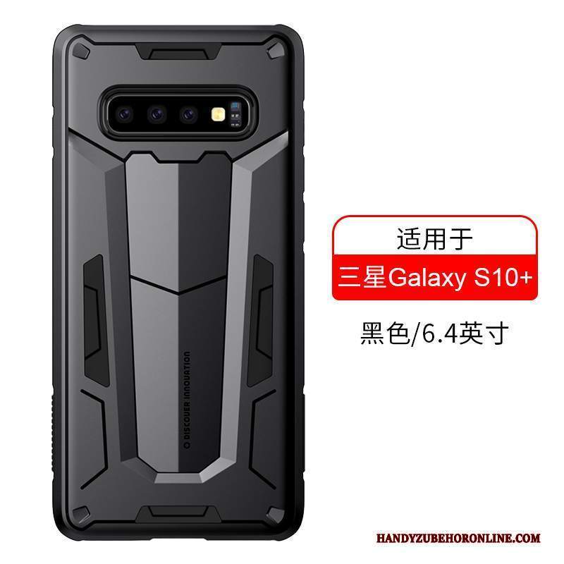 Custodia Samsung Galaxy S10+ Protezione Telefono Nero, Cover Samsung Galaxy S10+ Oro Anti-caduta