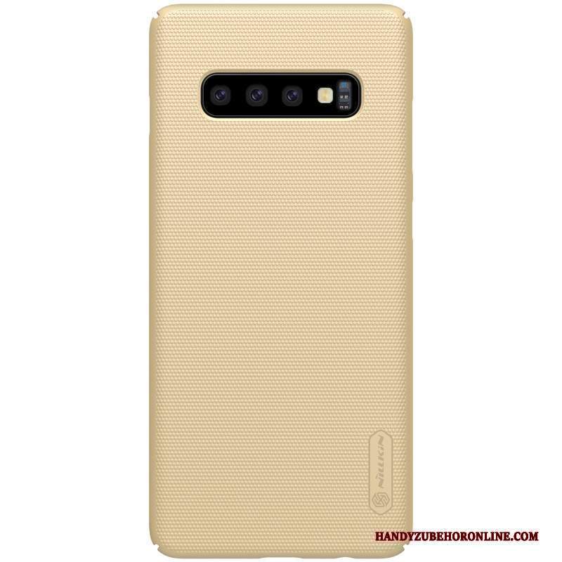 Custodia Samsung Galaxy S10+ Protezione Tutto Incluso Oro, Cover Samsung Galaxy S10+ Difficile Anti-caduta