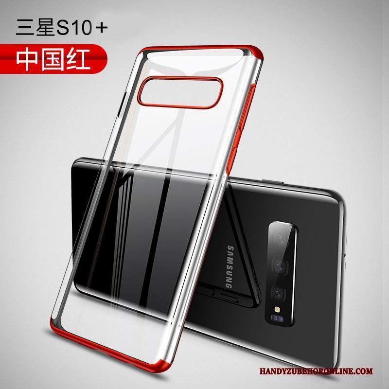 Custodia Samsung Galaxy S10+ Protezione Tutto Incluso Trasparente, Cover Samsung Galaxy S10+ Moda Tendenza Morbido