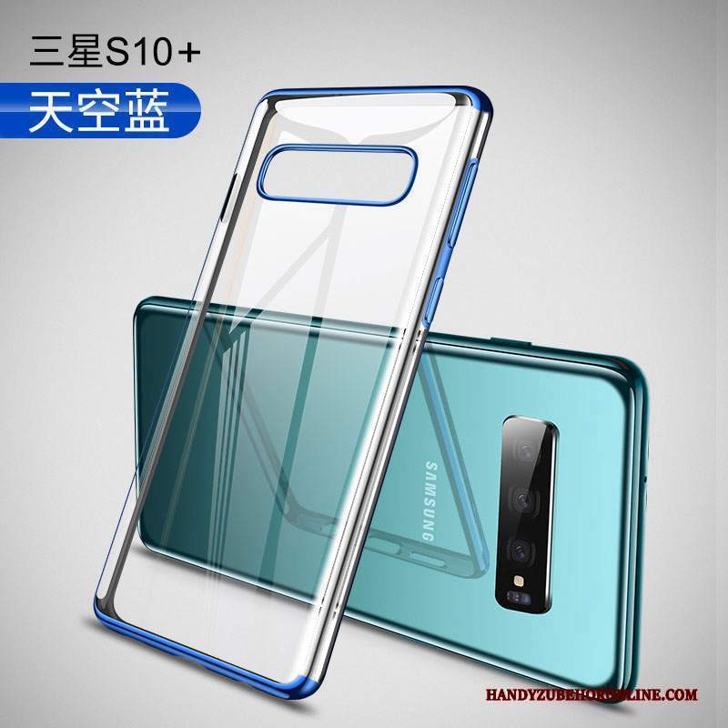 Custodia Samsung Galaxy S10+ Protezione Tutto Incluso Trasparente, Cover Samsung Galaxy S10+ Moda Tendenza Morbido