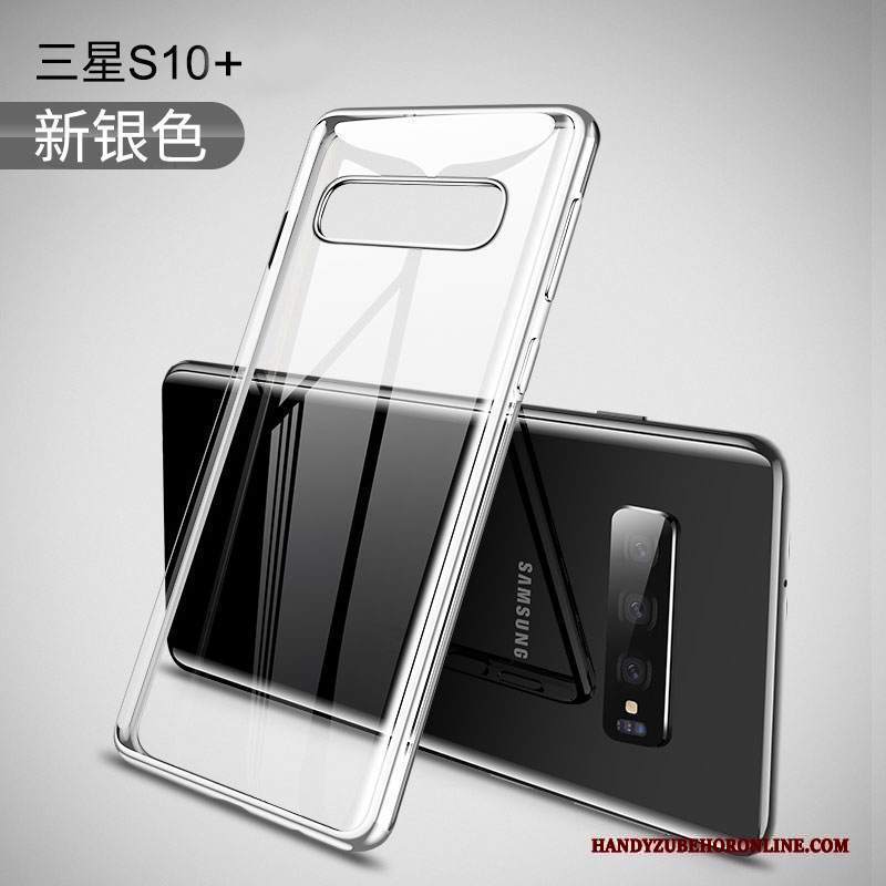 Custodia Samsung Galaxy S10+ Protezione Tutto Incluso Trasparente, Cover Samsung Galaxy S10+ Moda Tendenza Morbido