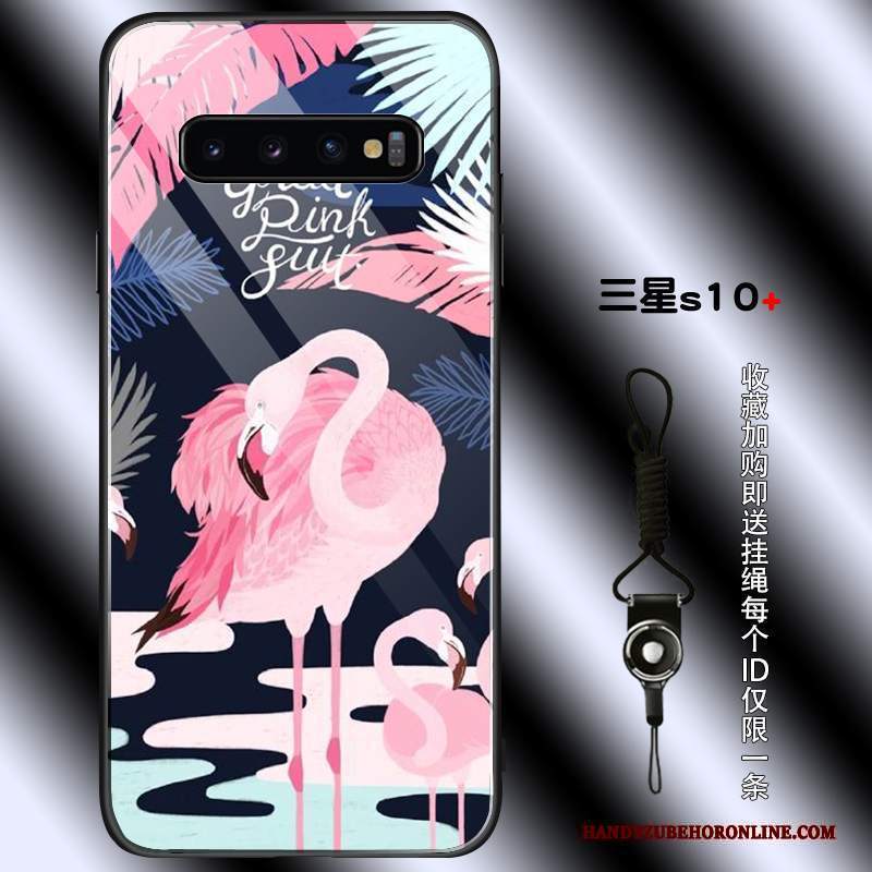 Custodia Samsung Galaxy S10+ Silicone Di Personalità Semplici, Cover Samsung Galaxy S10+ Vintage Gru Tutto Incluso