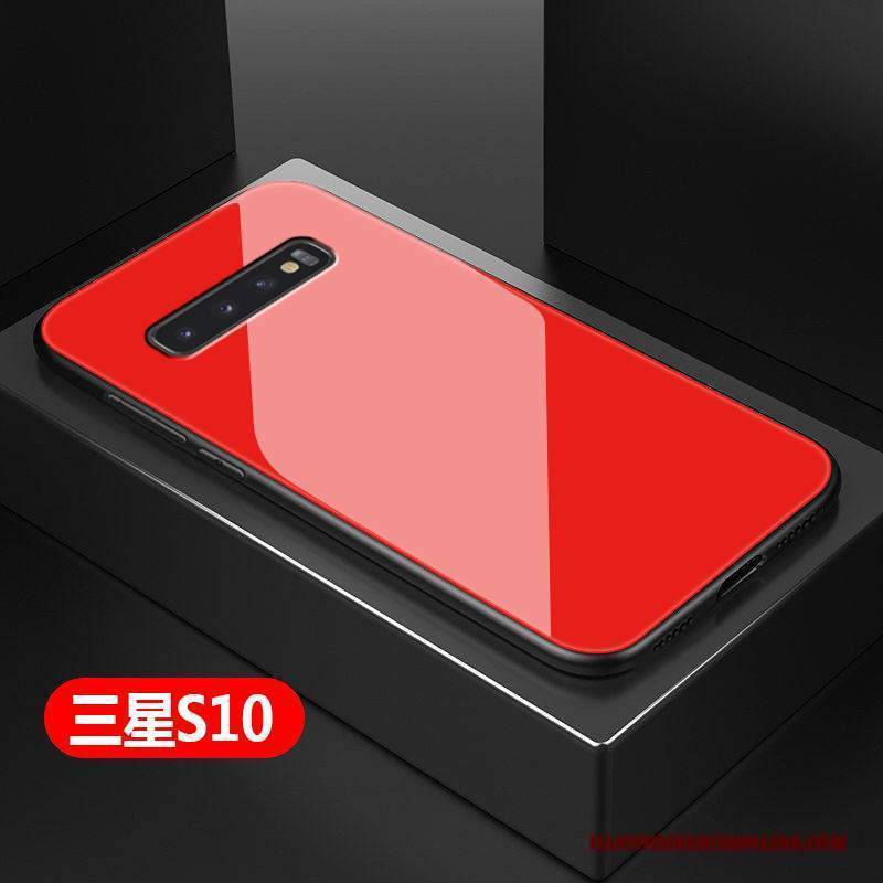 Custodia Samsung Galaxy S10 Silicone Semplici Rosso, Cover Samsung Galaxy S10 Protezione Marchio Di Tendenzatelefono