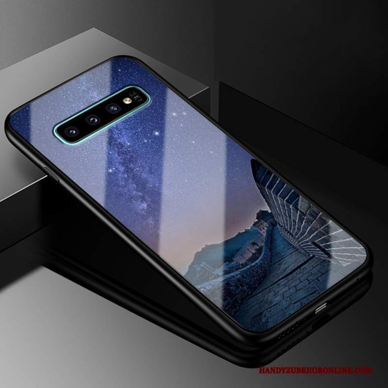 Custodia Samsung Galaxy S10+ Silicone Stellato Di Personalità, Cover Samsung Galaxy S10+ Protezione Vetro Tutto Incluso