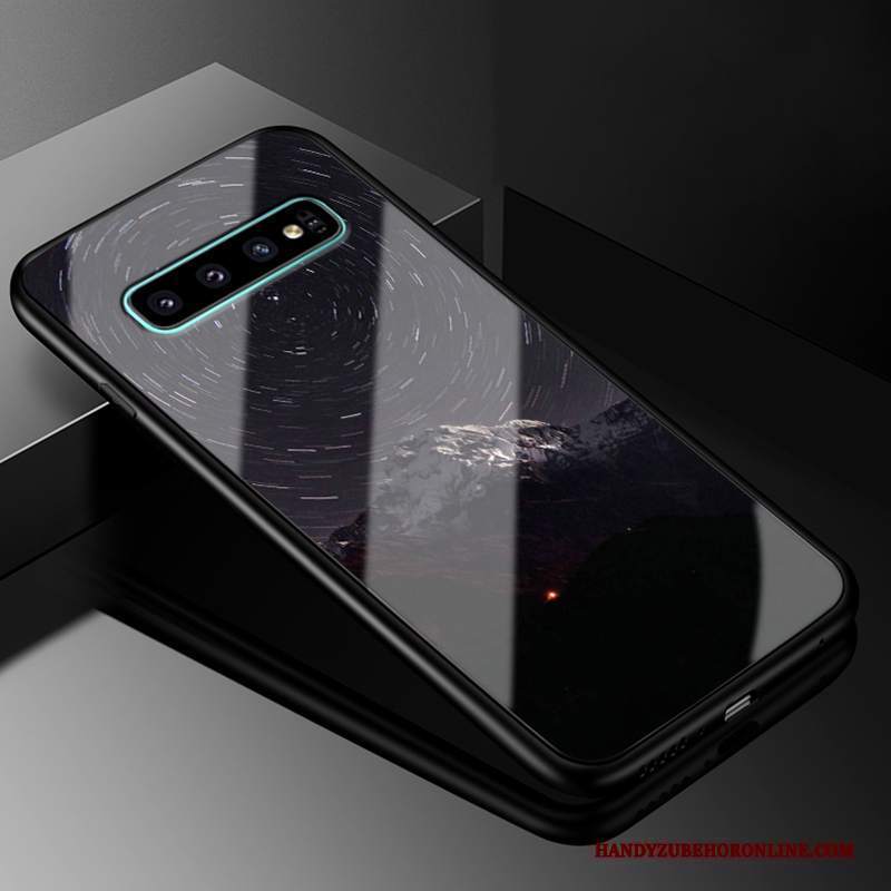 Custodia Samsung Galaxy S10+ Silicone Stellato Di Personalità, Cover Samsung Galaxy S10+ Protezione Vetro Tutto Incluso