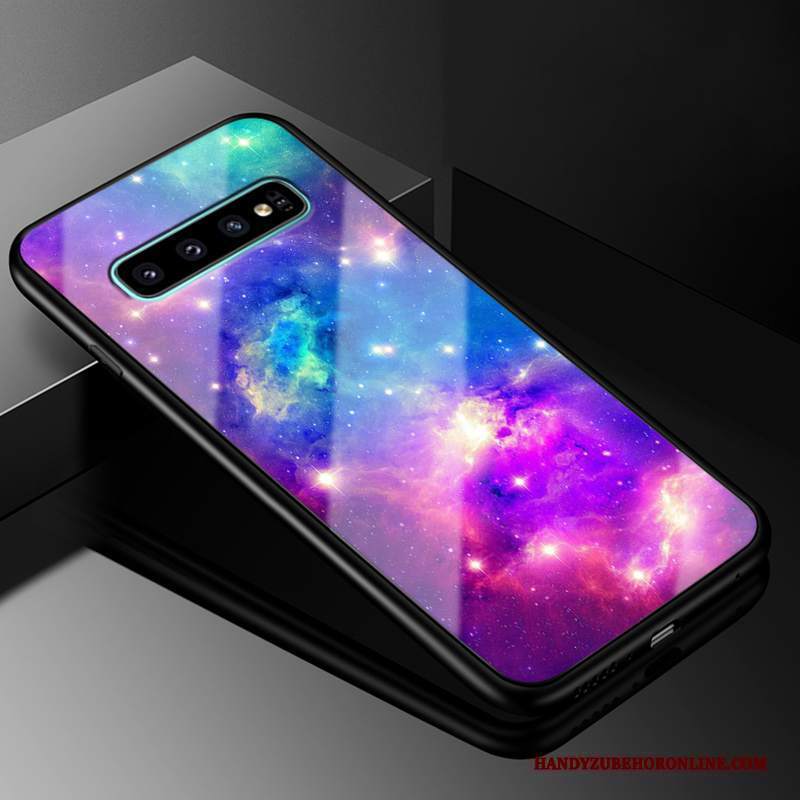 Custodia Samsung Galaxy S10+ Silicone Stellato Di Personalità, Cover Samsung Galaxy S10+ Protezione Vetro Tutto Incluso