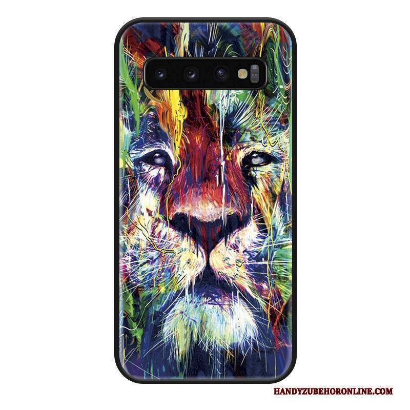 Custodia Samsung Galaxy S10 Silicone Telefono Anti-caduta, Cover Samsung Galaxy S10 Colore Leone Bello