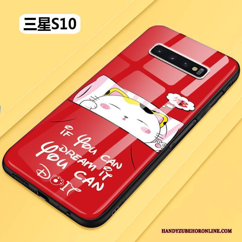 Custodia Samsung Galaxy S10 Silicone Telefono Bello, Cover Samsung Galaxy S10 Cartone Animato Bianco Morbido