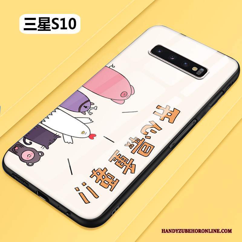 Custodia Samsung Galaxy S10 Silicone Telefono Bello, Cover Samsung Galaxy S10 Cartone Animato Bianco Morbido