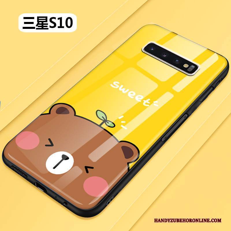 Custodia Samsung Galaxy S10 Silicone Telefono Bello, Cover Samsung Galaxy S10 Cartone Animato Bianco Morbido