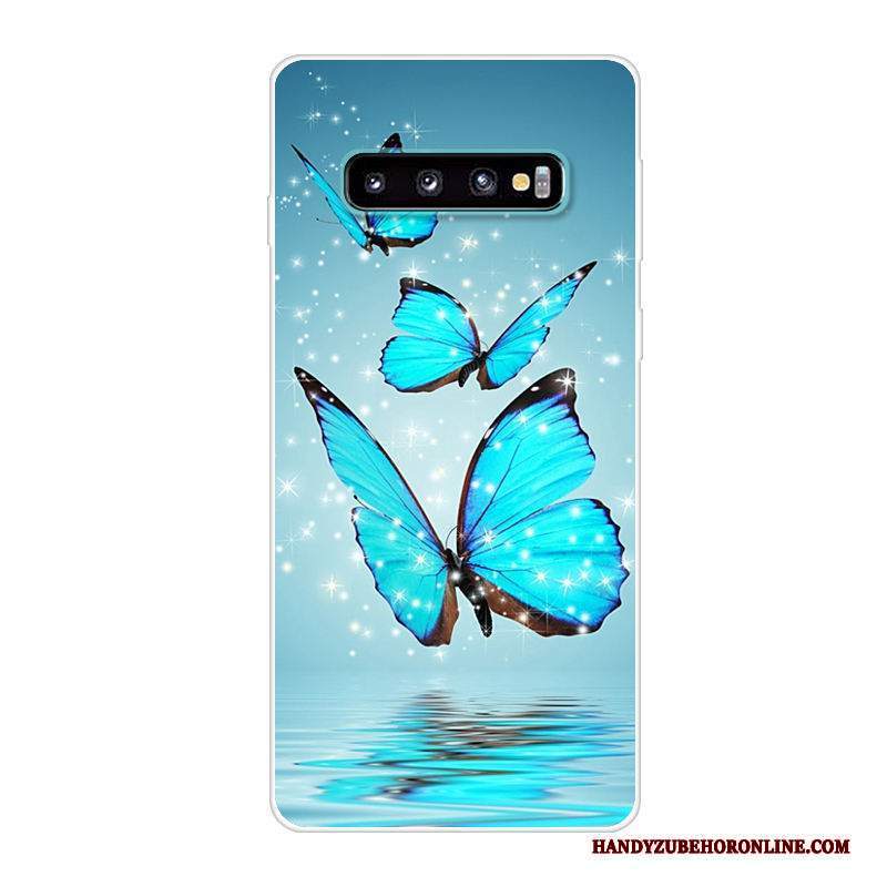 Custodia Samsung Galaxy S10 Silicone Telefono Blu, Cover Samsung Galaxy S10 Cartone Animato Tutto Incluso