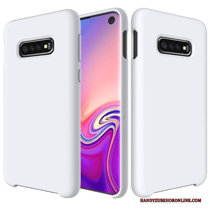 Custodia Samsung Galaxy S10 Silicone Tutto Incluso Bianco, Cover Samsung Galaxy S10 Protezione Anti-caduta Semplici