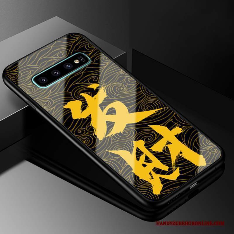 Custodia Samsung Galaxy S10 Silicone Tutto Incluso Giallo, Cover Samsung Galaxy S10 Protezione Vetrotelefono