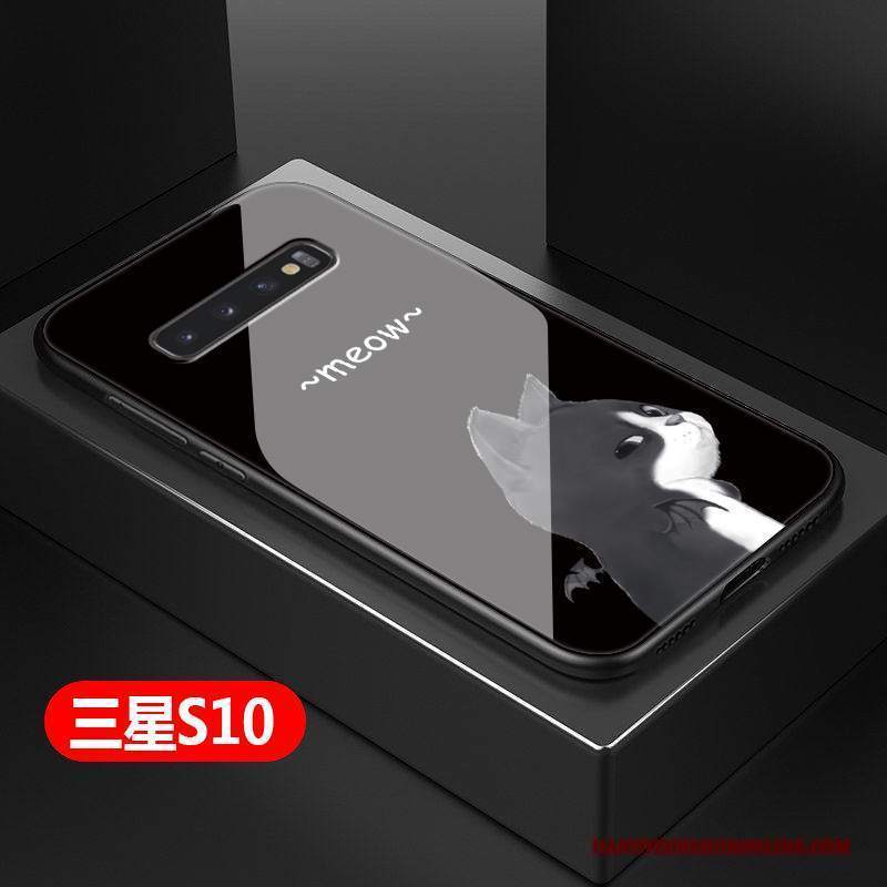 Custodia Samsung Galaxy S10 Silicone Vetro Tutto Incluso, Cover Samsung Galaxy S10 Protezione Nero Morbido