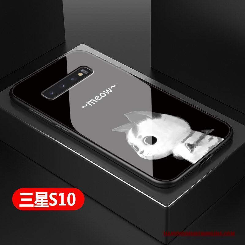 Custodia Samsung Galaxy S10 Silicone Vetro Tutto Incluso, Cover Samsung Galaxy S10 Protezione Nero Morbido