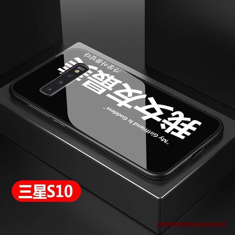 Custodia Samsung Galaxy S10 Silicone Vetro Tutto Incluso, Cover Samsung Galaxy S10 Protezione Nero Morbido