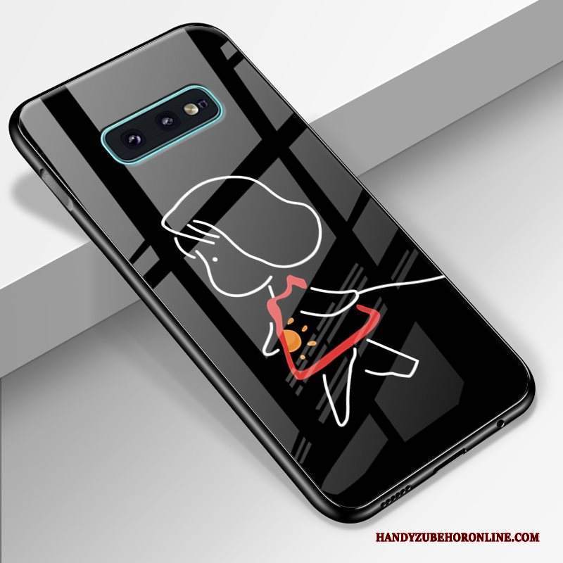 Custodia Samsung Galaxy S10e Cartone Animato Blu Scuro Stellato, Cover Samsung Galaxy S10e Creativo Vetro Temperato High End