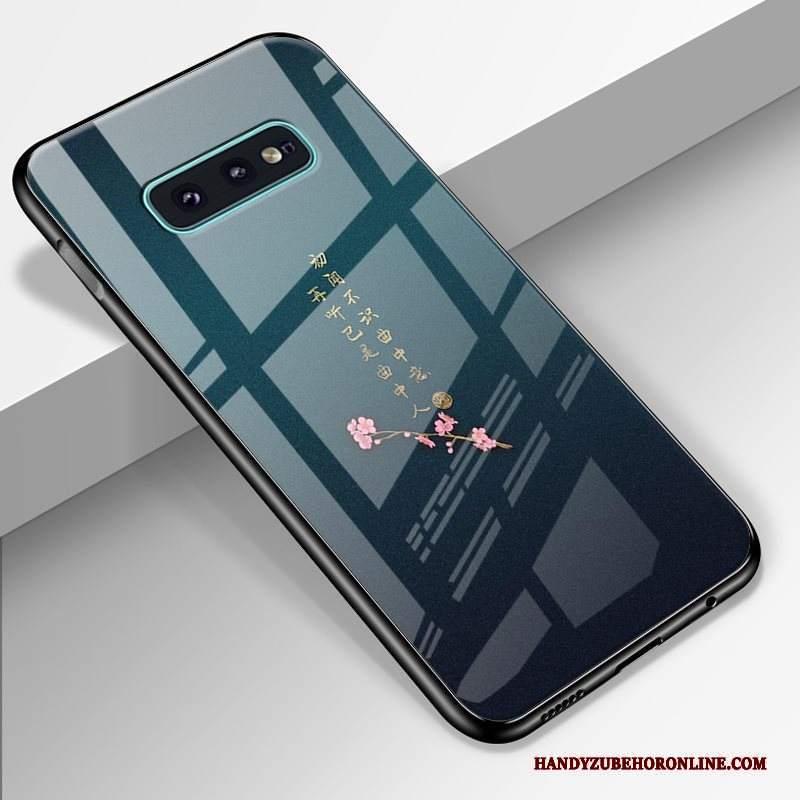 Custodia Samsung Galaxy S10e Cartone Animato Blu Scuro Stellato, Cover Samsung Galaxy S10e Creativo Vetro Temperato High End