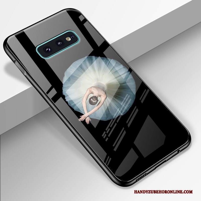 Custodia Samsung Galaxy S10e Cartone Animato Blu Scuro Stellato, Cover Samsung Galaxy S10e Creativo Vetro Temperato High End