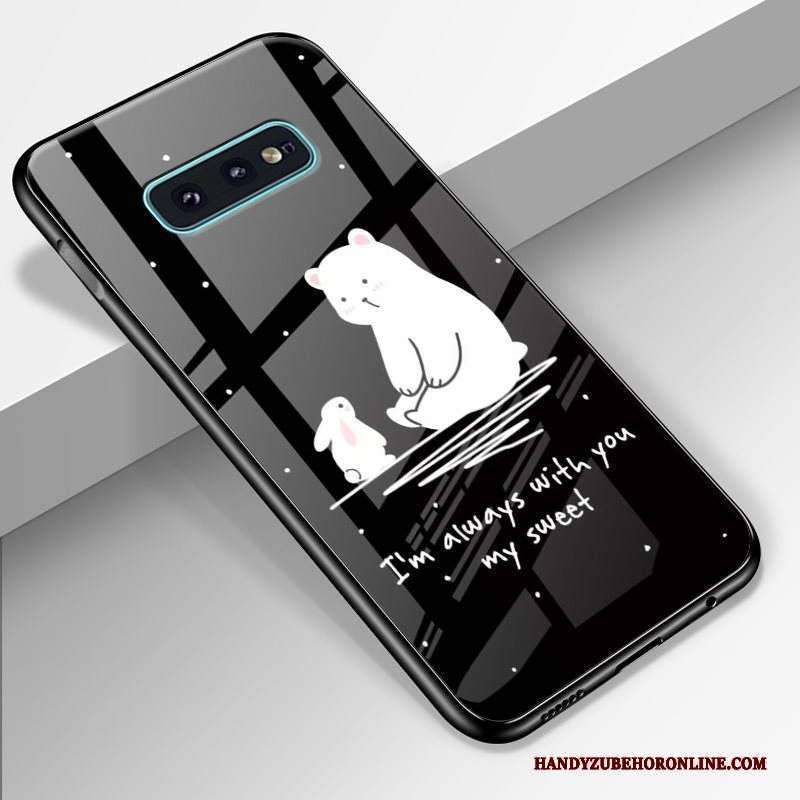 Custodia Samsung Galaxy S10e Cartone Animato Blu Scuro Stellato, Cover Samsung Galaxy S10e Creativo Vetro Temperato High End