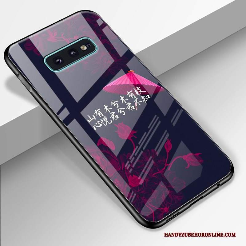 Custodia Samsung Galaxy S10e Cartone Animato Blu Scuro Stellato, Cover Samsung Galaxy S10e Creativo Vetro Temperato High End