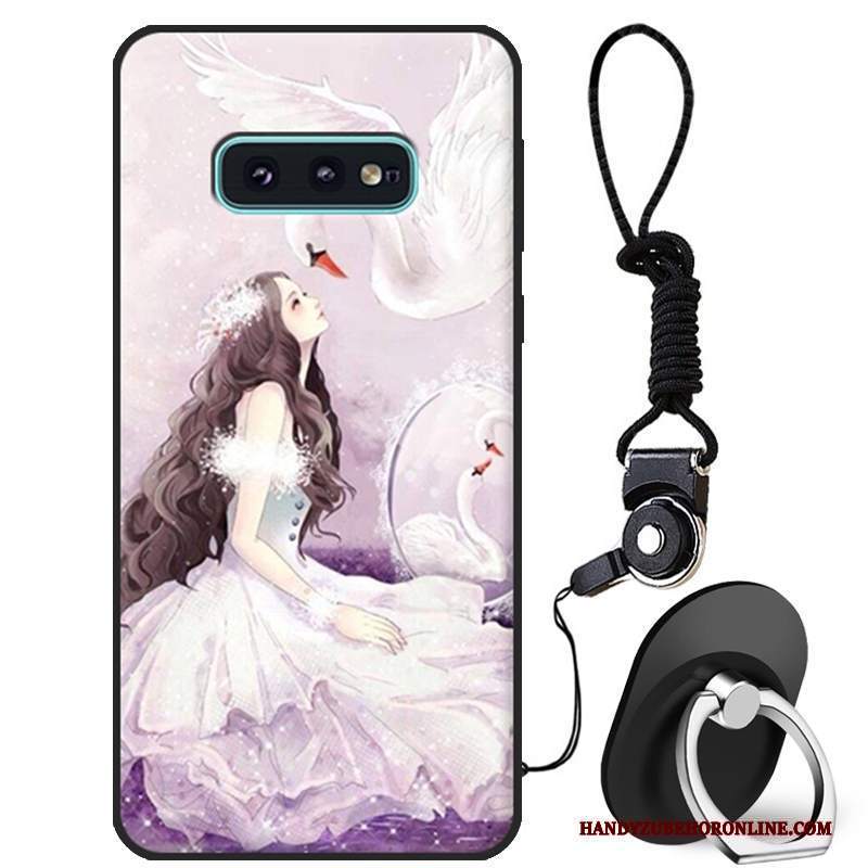 Custodia Samsung Galaxy S10e Cartone Animato Morbido Bianco, Cover Samsung Galaxy S10e Protezione Bello Tutto Incluso