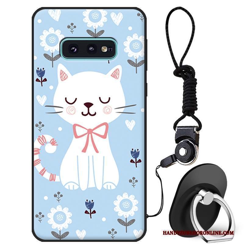 Custodia Samsung Galaxy S10e Cartone Animato Morbido Bianco, Cover Samsung Galaxy S10e Protezione Bello Tutto Incluso