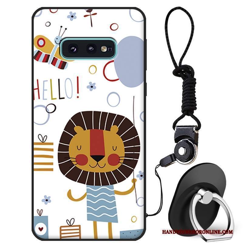 Custodia Samsung Galaxy S10e Cartone Animato Morbido Bianco, Cover Samsung Galaxy S10e Protezione Bello Tutto Incluso