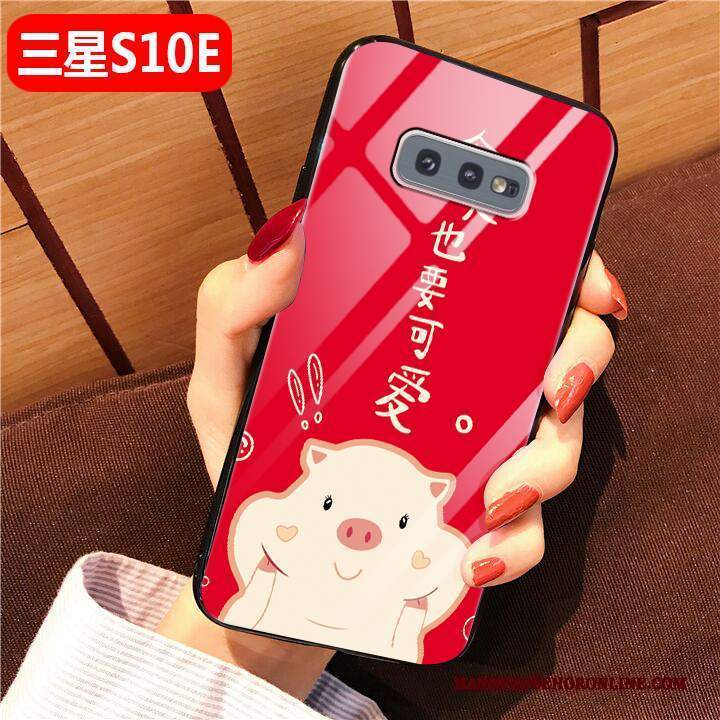 Custodia Samsung Galaxy S10e Cartone Animato Rosso Nuovo, Cover Samsung Galaxy S10e Moda Anti-caduta Difficile