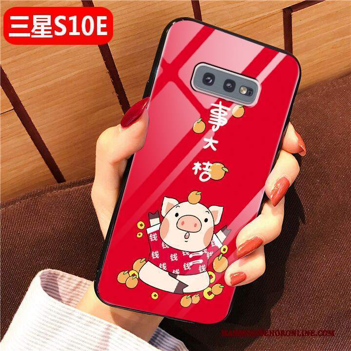 Custodia Samsung Galaxy S10e Cartone Animato Rosso Nuovo, Cover Samsung Galaxy S10e Moda Anti-caduta Difficile