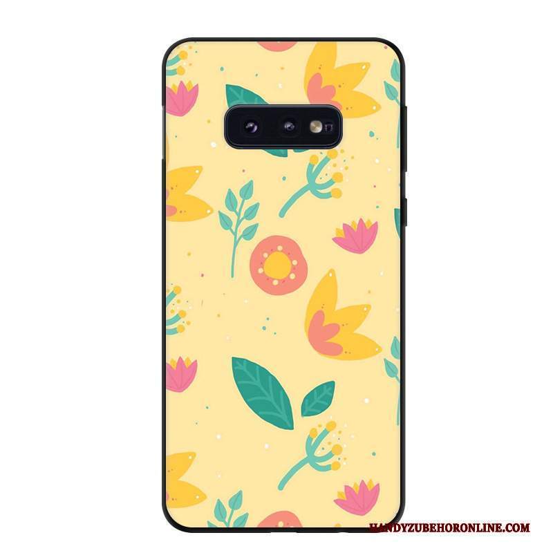 Custodia Samsung Galaxy S10e Cartone Animato Telefono Tendenza, Cover Samsung Galaxy S10e Protezione Giallo Arte