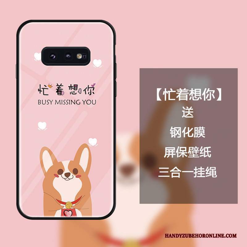 Custodia Samsung Galaxy S10e Creativo Rosa Anti-caduta, Cover Samsung Galaxy S10e Cartone Animato Ornamenti Appesi Tutto Incluso